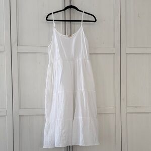 Magaschoni White Tiered Midi Dress